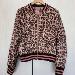 Mother brand leopard bomber jacket